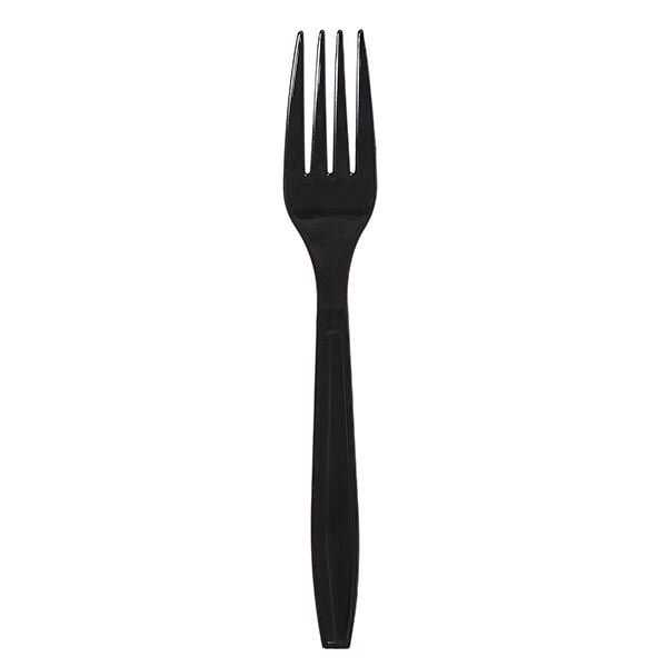Ultra Lüks Çatal Siyah 50'li 6,3 gr - Tek kullanımlık, ultra lüks, sert plastikten, 6,3 gr ağırlığında siyah çataldır. 18 cm uzunluğundadır. Gıda ile temasa uygun, dayanıklı ve kaliteli yapısı ile diğer standart plastik çatallardan farklılaşmak isteyen restaurant ve cafeler için uygun bir çözümdür.
Şık ve ergonomik tasarımı ürünün dayanıklılığını arttırmakta, özellikle et, pide vs. gibi plastik çatalın kırılmaması gereken durumlarda yenilikçi bir çözüm sunmaktadır.