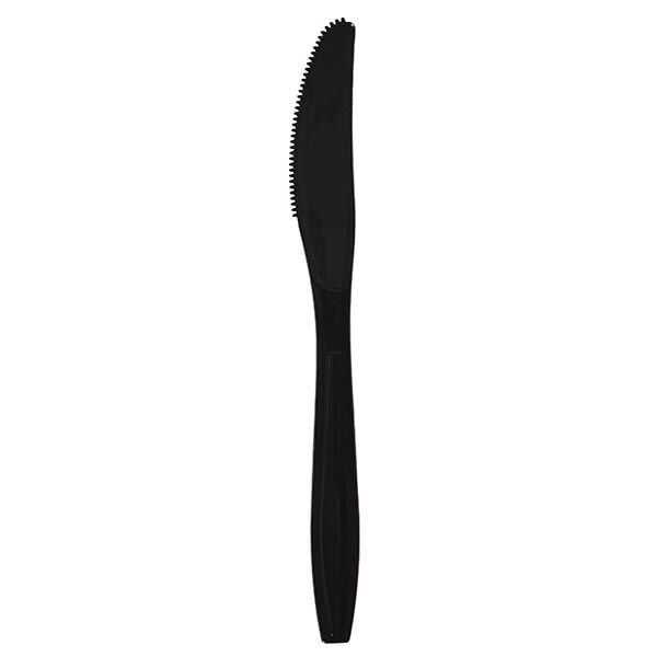 Ultra Lüks Bıçak Siyah 50'li 6,3 gr - Tek kullanımlık, ultra lüks, sert plastikten, 6,3 gr ağırlığında siyah bıçak. 18 cm uzunluğundadır.
Gıda ile temasa uygun, dayanıklı ve kaliteli yapısı ile yıkama derdi olmadan ekonomik, pratik ve şık çözüm sunar.
Yüksek gramajlı ve kalın olması daha dayanıklı olmasını sağlar. Özellikle et, tavuk, pide v.s. gibi plastik çatal ve bıçağın kırılmaması gereken durumlar için idealdir.