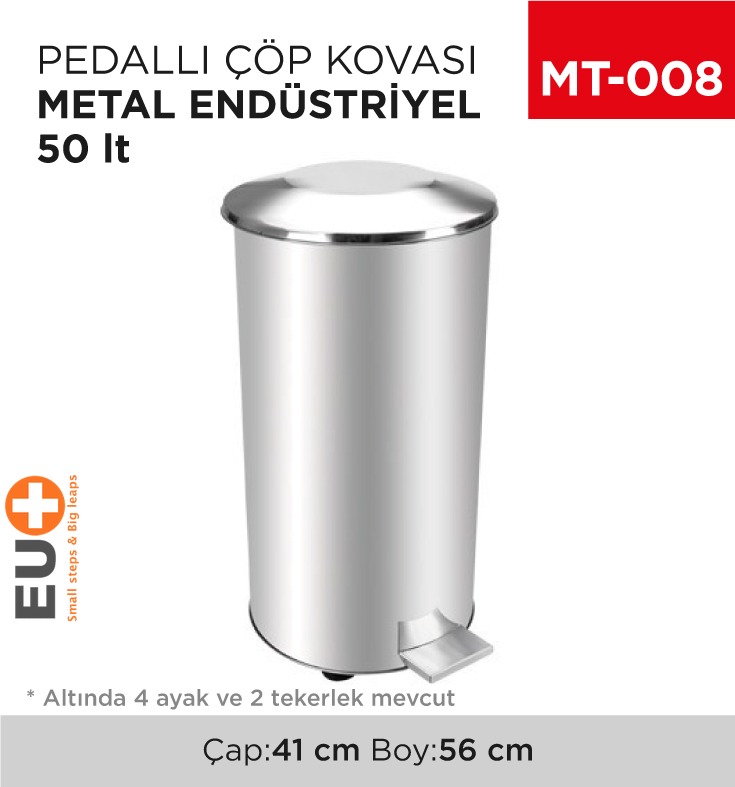 PEDALLI ÇÖP KOVASI METAL 50 LT (1008)(433)