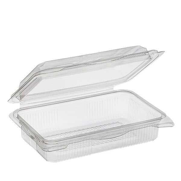 ÖTK 250 Baklava Kabı - 14 gr ağırlığında, şeffaf renk, kendinden kapaklı sızdırmaz plastik güllaç ve baklava kabı.

Dıştan dışa ölçüsü: 11,5x17 cm yükseklik: 5cm

İçten içe ölçüsü: 8x14 cm yükseklik: 3,5cm

Güllaç, baklava, kurabiye gibi pastane ürünlerinin paket servisi için uygundur.

Sızdırmaz oluşu sayesinde içerisine şerbetli tatlılar da konulabilir. Ramazan aylarında güllaç kabı olarak tercih edilmektedir.