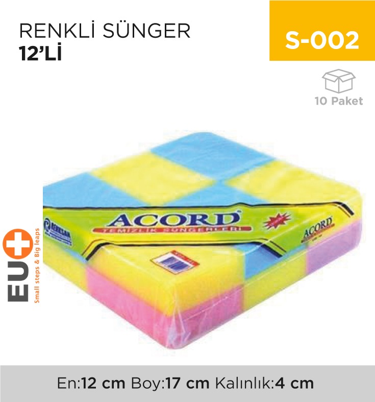 RENKLİ SÜNGER 12Lİ (185) - 1. Minimum sipariş tutarı 5.000TL'dir (KDV hariç).
2. Fiyatlarımız İzmir teslim fiyatlarıdır; kargo ücreti Kargo ve Teslimat Politikası'na göre hesaplanır (₺100.000 ve üzeri siparişlerde ücretsiz).
3. Spot ve sipariş üzerine tedarik edilen ürünlerde stok durumu ve teslim süresi sipariş onayında bildirilir.
4. Kusurlu, hasarlı veya yanlış gönderilen ürünler, teslimden itibaren 14 gün içinde bildirilmesi hâlinde iade alınır.
5. Şahıs şirketlerine ve tüzel kişilere faturalı satış yapılmaktadır; bireysel tüketicilere satış yapılmamaktadır.