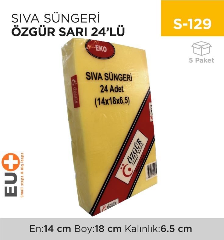 SIVA SÜNGERİ ÖZGÜR SARI 24LÜ - 1. Minimum sipariş tutarı 5.000TL'dir (KDV hariç).
2. Fiyatlarımız İzmir teslim fiyatlarıdır; kargo ücreti Kargo ve Teslimat Politikası'na göre hesaplanır (₺100.000 ve üzeri siparişlerde ücretsiz).
3. Spot ve sipariş üzerine tedarik edilen ürünlerde stok durumu ve teslim süresi sipariş onayında bildirilir.
4. Kusurlu, hasarlı veya yanlış gönderilen ürünler, teslimden itibaren 14 gün içinde bildirilmesi hâlinde iade alınır.
5. Şahıs şirketlerine ve tüzel kişilere faturalı satış yapılmaktadır; bireysel tüketicilere satış yapılmamaktadır.