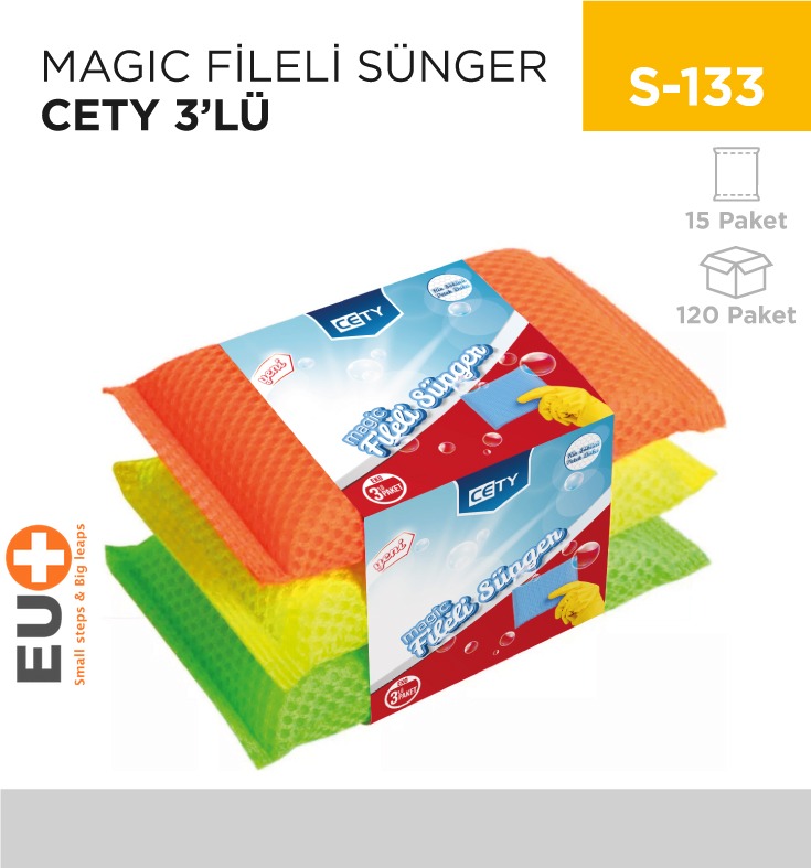 MAGİC FİLELİ SÜNGER CETY 3LÜ