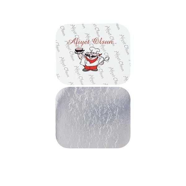 Alüminyum Kapak 250- 350 gr - 250 ve 350 gr alüminyum kaseler ile uyumlu, 11,5 x 14 cm ebatlarında dikdörtgen alüminyum kase kapağı.
Metalize lamineli karton yüzeyi sayesinde sıcaklığı muhafaza eder.
Cafe ve restoranların paket servisleri için idealdir.
Kapak kullanımı ile gıdalarınızın daha uzun süre tazeliğini koruyarak muhafaza edebilirsiniz.