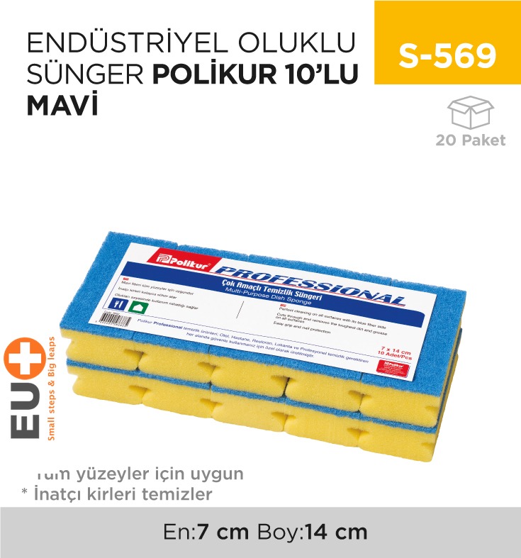 ENDÜSTRİYEL OLUKLU SÜNGER POLİKUR 10LU MAVİ(2662) - 1. Minimum sipariş tutarı 5.000TL'dir (KDV hariç).
2. Fiyatlarımız İzmir teslim fiyatlarıdır; kargo ücreti Kargo ve Teslimat Politikası'na göre hesaplanır (₺100.000 ve üzeri siparişlerde ücretsiz).
3. Spot ve sipariş üzerine tedarik edilen ürünlerde stok durumu ve teslim süresi sipariş onayında bildirilir.
4. Kusurlu, hasarlı veya yanlış gönderilen ürünler, teslimden itibaren 14 gün içinde bildirilmesi hâlinde iade alınır.
5. Şahıs şirketlerine ve tüzel kişilere faturalı satış yapılmaktadır; bireysel tüketicilere satış yapılmamaktadır.