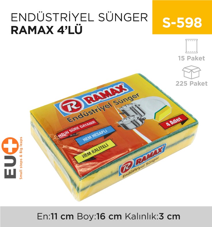 ENDÜSTRİYEL SÜNGER RAMAX 4LÜ - 1. Minimum sipariş tutarı 5.000TL'dir (KDV hariç).
2. Fiyatlarımız İzmir teslim fiyatlarıdır; kargo ücreti Kargo ve Teslimat Politikası'na göre hesaplanır (₺100.000 ve üzeri siparişlerde ücretsiz).
3. Spot ve sipariş üzerine tedarik edilen ürünlerde stok durumu ve teslim süresi sipariş onayında bildirilir.
4. Kusurlu, hasarlı veya yanlış gönderilen ürünler, teslimden itibaren 14 gün içinde bildirilmesi hâlinde iade alınır.
5. Şahıs şirketlerine ve tüzel kişilere faturalı satış yapılmaktadır; bireysel tüketicilere satış yapılmamaktadır.