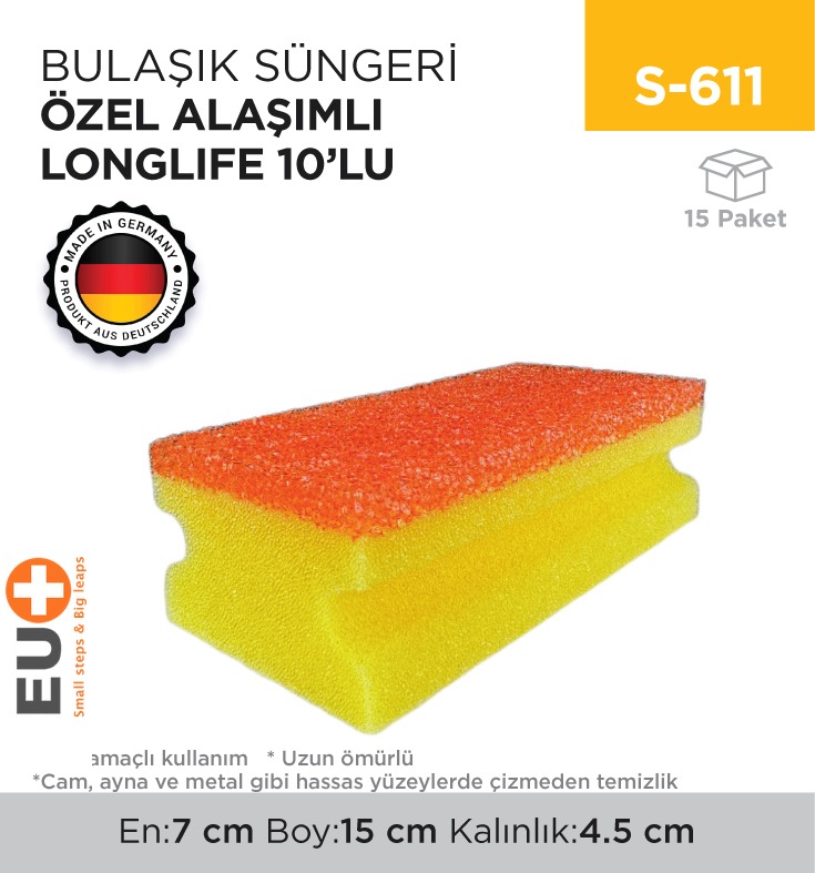 BULAŞIK SÜNGERİ  ÖZEL ALAŞIMLI LONGLIFE 10LU (5070SÜLO) - 1. Minimum sipariş tutarı 5.000TL'dir (KDV hariç).
2. Fiyatlarımız İzmir teslim fiyatlarıdır; kargo ücreti Kargo ve Teslimat Politikası'na göre hesaplanır (₺100.000 ve üzeri siparişlerde ücretsiz).
3. Spot ve sipariş üzerine tedarik edilen ürünlerde stok durumu ve teslim süresi sipariş onayında bildirilir.
4. Kusurlu, hasarlı veya yanlış gönderilen ürünler, teslimden itibaren 14 gün içinde bildirilmesi hâlinde iade alınır.
5. Şahıs şirketlerine ve tüzel kişilere faturalı satış yapılmaktadır; bireysel tüketicilere satış yapılmamaktadır.