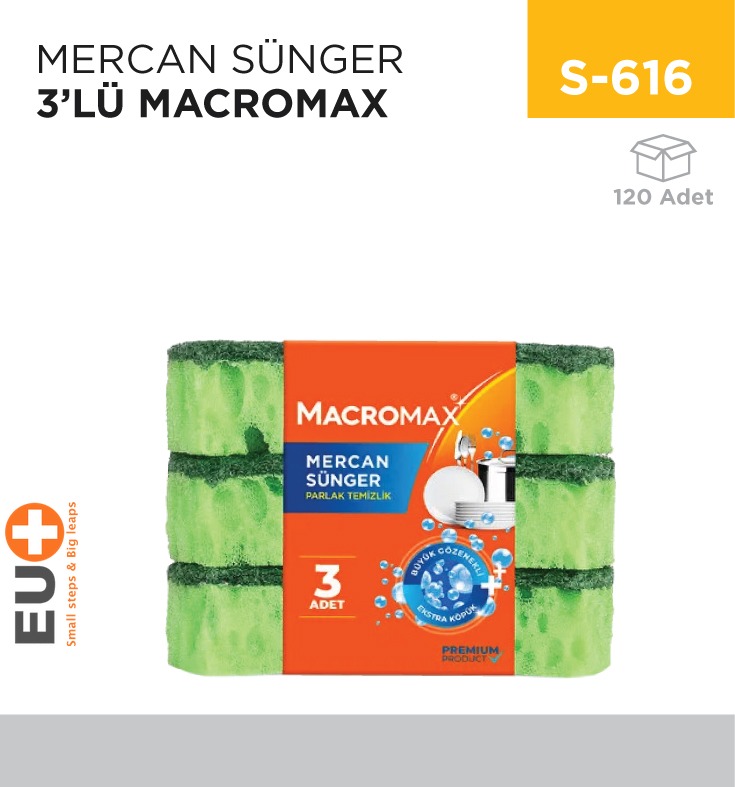 MERCAN SÜNGER 3LÜ MACROMAX (3009725) - 