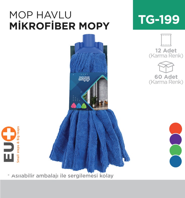 MOP HAVLU MİKROFİBER MOPY (TG-199) - 1. Minimum sipariş tutarı 5.000TL'dir (KDV hariç).
2. Fiyatlarımız İzmir teslim fiyatlarıdır; kargo ücreti Kargo ve Teslimat Politikası'na göre hesaplanır (₺100.000 ve üzeri siparişlerde ücretsiz).
3. Spot ve sipariş üzerine tedarik edilen ürünlerde stok durumu ve teslim süresi sipariş onayında bildirilir.
4. Kusurlu, hasarlı veya yanlış gönderilen ürünler, teslimden itibaren 14 gün içinde bildirilmesi hâlinde iade alınır.
5. Şahıs şirketlerine ve tüzel kişilere faturalı satış yapılmaktadır; bireysel tüketicilere satış yapılmamaktadır.