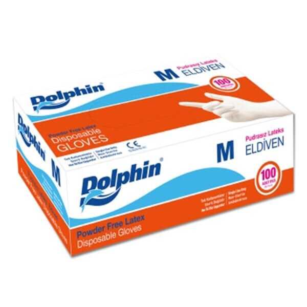 Dolphin Lateks Pudrasız Muayene Eldiveni Orta - Orta (Medium) ebadında pudrasız lateks eldivendir.
Lateks eldivenler hem temizlik hem de yemek yapımı sırasında kullanılabilirler. Temizlik esnasında temizlik kimyasallarının ellerinize zarar vermesini ve mikropların yayılmasını engeller. Yemek yapımında hijyen sağlanmasına yardımcı olur. Pudrasız eldivenler gıda ile kullanımda pudra içermemesi sebebiyle özellikle tercih edilmektedir.