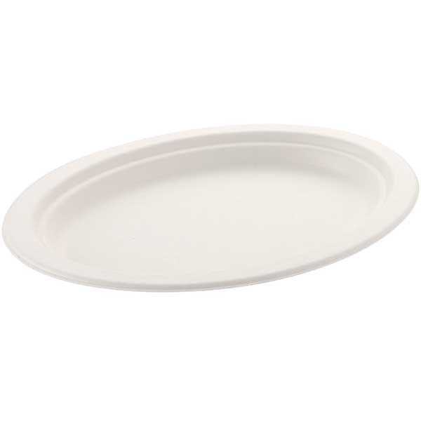 Oval Ekolojik Karton Tabak - Ekolojik karton tabaklar çevre dostu ürünlerdir. 28 cm x 20 cm ebadında, oval şekilde ve baskısız chinet tabaktır.
%100 doğaya dönüşümlüdür. Tabaklar sıkıştırılmış bitkisel selülozdan üretilmiştir.
Yuvarlak ebatta 18 cm, 22 cm ve 26 cm çaplı olarak mavcuttur.
Mikrodalgada kullanıma uygun bir üründür.